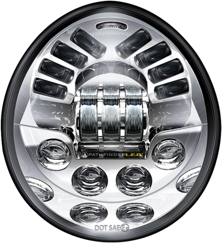 PathFinder - PathFinder V-rod Led Headlight - Chrome - V2VRDC