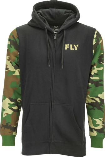 Fly Racing - Fly Racing Fly Camo Zip Up Hoodie - 354-0254L - Camo/Black - Large