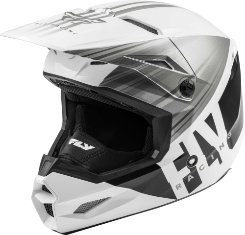 Fly Racing - Fly Racing Kinetic Cold Weather Helmet - 73-4946L - White/Black/Gray - Large