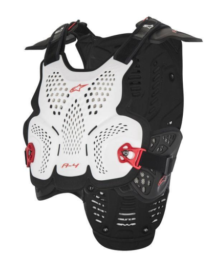 Alpinestars - Alpinestars A-4 Chest Protector - 6701517-213-XXL - White/Black/Red - XL-2XL