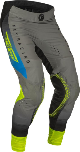 Fly Racing - Fly Racing Lite Pants - 376-73238 - Gray/Blue/Hi-Vis - 38