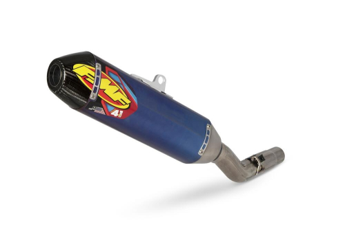 FMF Racing - FMF Racing Factory 4.1 RCT Slip-On - Blue Anodized Titanium Muffler - Carbon Endcap - 044474