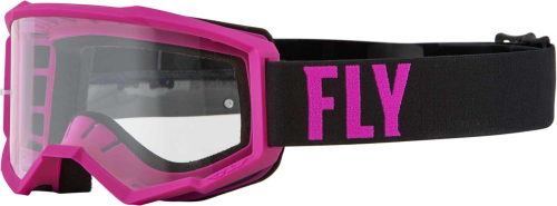 Fly Racing - Fly Racing Focus Goggles - 37-51138 - Pink/Black / Clear Lens - OSFM