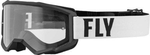 Fly Racing - Fly Racing Focus Youth Goggles - 37-51336 - White/Black / Clear Lens - OSFM