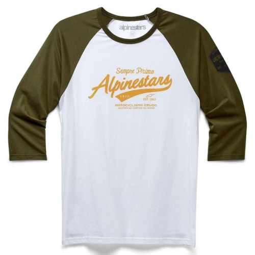 Alpinestars - Alpinestars Script Premium T-Shirt - 1230-71505-6920-L - Military/White - Large