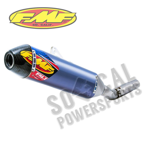 FMF Racing - FMF Racing Factory 4.1 RCT Slip-On - Blue Anodized Titanium Muffler - Carbon Endcap - 044429