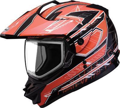 G-Max - G-Max GM11S Nova Helmet - G2112253 TC-6 - Black/Orange/White - X-Small