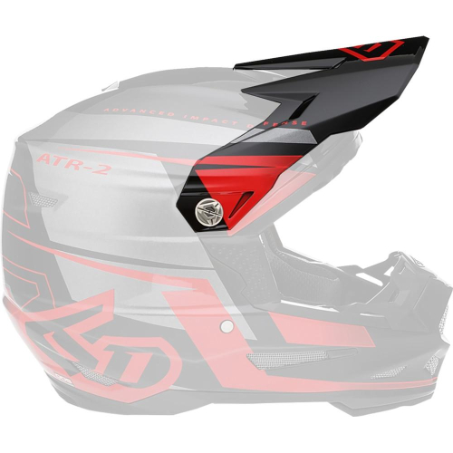 6D - 6D Replacement Visor for ATR-2 Mach Helmets - Red - 72-6118