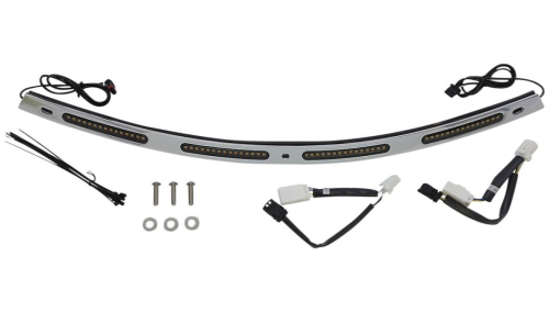 Custom Dynamics - Custom Dynamics Windshield Trim with LED Turn Signals - Chrome - Standard Turn Signal - CD-WT2-01-C