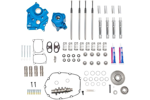 S&S Cycle - S&S Cycle Gear Drive Camchest Kit for M-Eight - Chrome Pushrod Tubes with 540 Cam - 310-1117