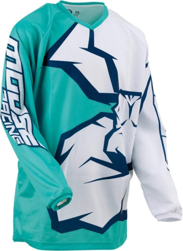 Moose Racing - Moose Racing Qualifier Youth Jersey - 2912-1984 - Mint/White/Navy - Medium