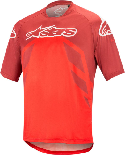 Alpinestars - Alpinestars Racer V2 Short Sleeve Jersey - 1762919-3173-2X - Burgundy/Bright Red/White - 2XL