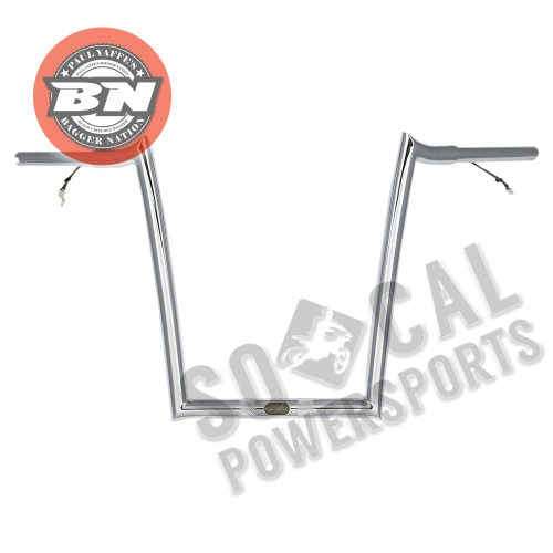 Paul Yaffe Originals - Paul Yaffe Originals 1-1/4in. Pre-Wired Bagger Monkey Bars - 14in. - Chrome - OEMPW-15L-14 C