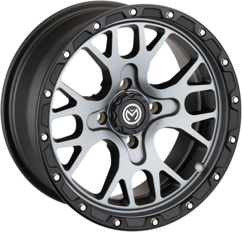 Moose Utility - Moose Utility 545X Wheel - 14x7 - 5+2 Offset - 4/136 - Gray/Satin Black - 0230-0967