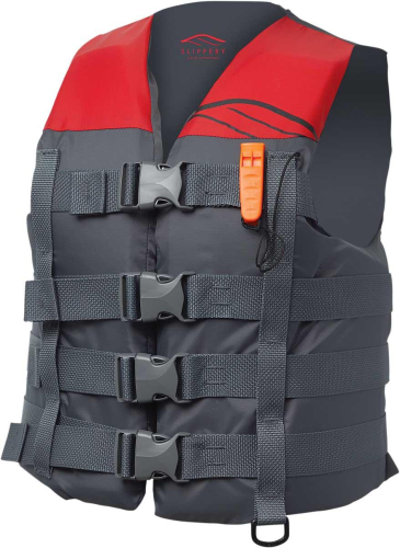 Slippery - Slippery Hydro Nylon Vest - 3240-0861 - Charcoal/Red - X-Small