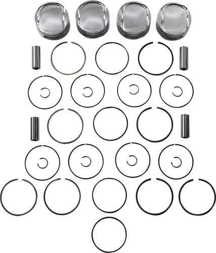 J.E. Pistons - J.E. Pistons Piston Kit - .5mm Oversizes to 86.5mm, 8.6:1 Compression - 308633