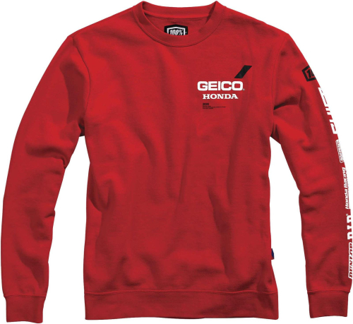 100% - 100% Geico Honda Sect Sweatshirt - 36906-003-12 - Red - Large