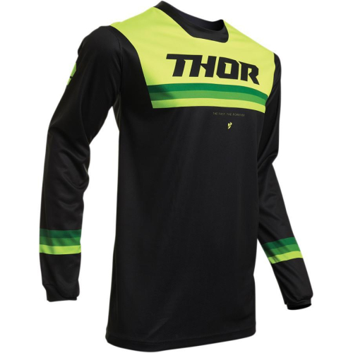 Thor - Thor Pulse Air Pinner Youth Jersey - 2912-1772 - Black/Acid - 2XS