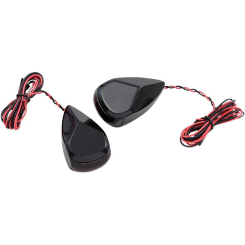 Alloy Art - Alloy Art LED Turn Signal - Black Red/Red Lens - MRL-3B