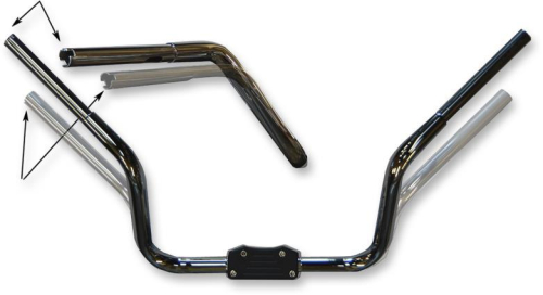 Wild 1 - Wild 1 1-1/4in. Chubby Low Bagger Handlebars - 9in. - Chrome - WO579C