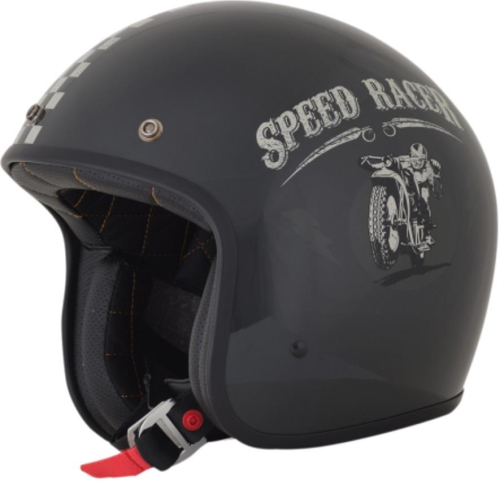 AFX - AFX FX-76 Speed Racer Helmet - 01042078 - Gloss Magnetic/Silver - X-Small