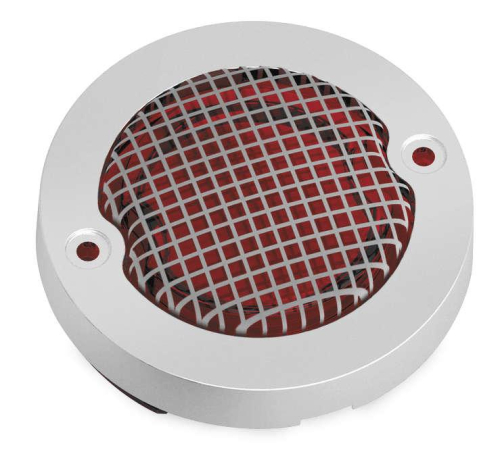 Kuryakyn - Kuryakyn Bullet Turn Signal Mesh Bezel - Chrome/Red Lens - 6517