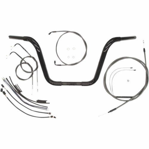 Magnum - Magnum Caliber Ape Hanger Handlebar Installation Kit - 12in. - Black - 48872112