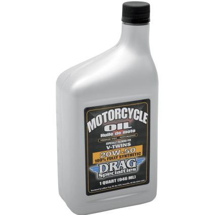 Drag Specialties - Drag Specialties Fully Synthetic 20W-50 Motorcyle Lubricant - 1 Quart Bottle - 3601-0356