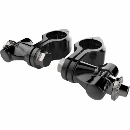 Ciro - Ciro Highway Peg Mounting Kit for Ciro Footpegs - Extended Length - Black - 60023