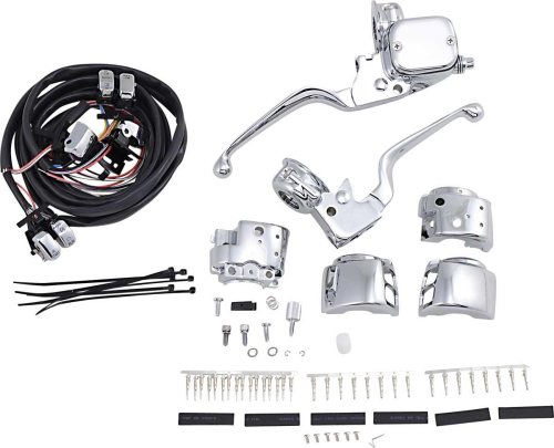 Drag Specialties - Drag Specialties Chrome Handlebar Control Kit with Mechanical Clutch with Switch - H07-0748AK