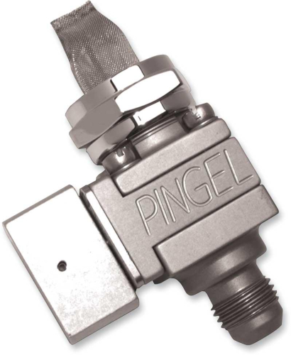 Pingel - Pingel Guzzler Fuel Valve - 22mm - 6AN Single Outlet - Clear Anodized - GV23G