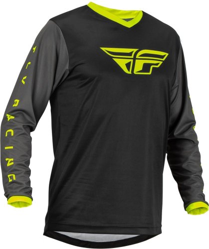 Fly Racing - Fly Racing F-16 Jersey - 376-920S - Black/Gray/Hi-Vis - Small