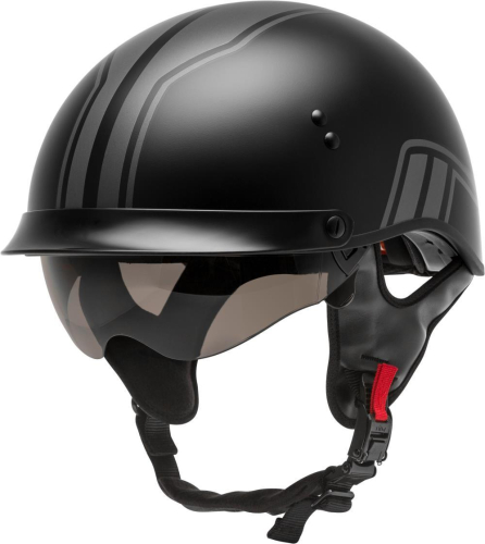 G-Max - G-Max HH-65 Full Dressed Twin Helmet - H9651815 - Matte Black/Silver - Medium