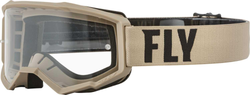 Fly Racing - Fly Racing Focus Youth Goggles - 37-51327 - Khaki/Brown / Clear Lens - OSFM