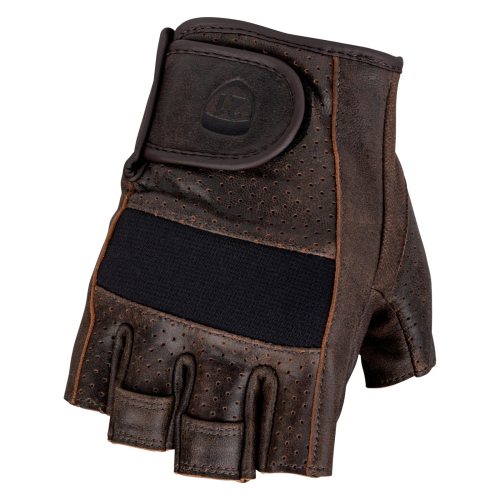 Highway 21 - Highway 21 Half Jab Perforated Leather Gloves - 489-00422X - Brown - 2XL