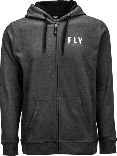 Fly Racing - Fly Racing Fly Logo Zip Up Hoodie - 354-0236X - Dark Charcoal - X-Large