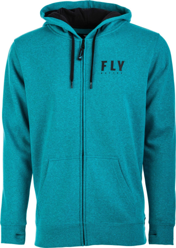 Fly Racing - Fly Racing Fly Logo Zip Up Hoodie - 354-0237M - Blue - Medium