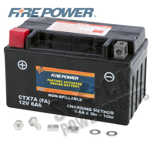 Fire Power - Fire Power Factory Activated Maintenance Free Sealed Battery - CTX7A-BS(FA)