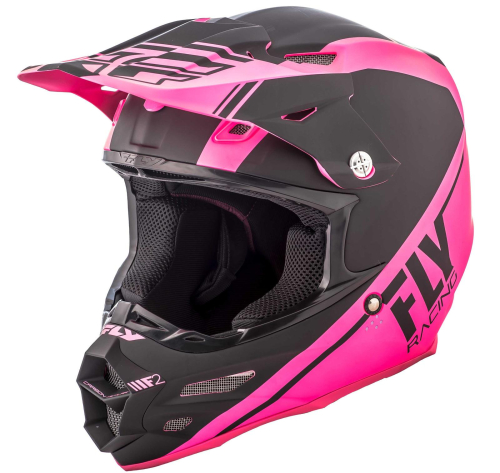 Fly Racing - Fly Racing F2 Carbon Rewire Helmet - 73-4169-4-L - Matte Neon Pink/Black - Large