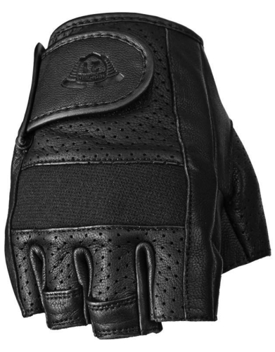 Highway 21 - Highway 21 Half Jab Perforated Leather Gloves - #5884 489-0018~8 - Black - 4XL