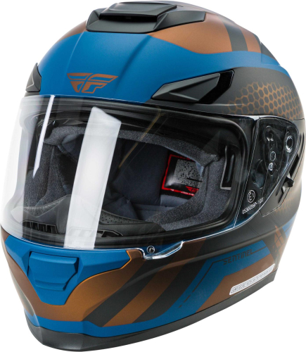 Fly Racing - Fly Racing Sentinel Mesh Helmet - 73-8326XS - Teal/Copper - X-Small