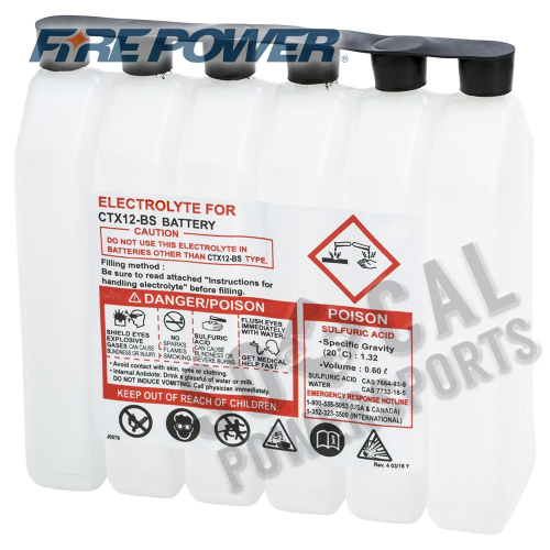 WPS - WPS Sealed Battery Electrolyte Pack - 600CC CTX