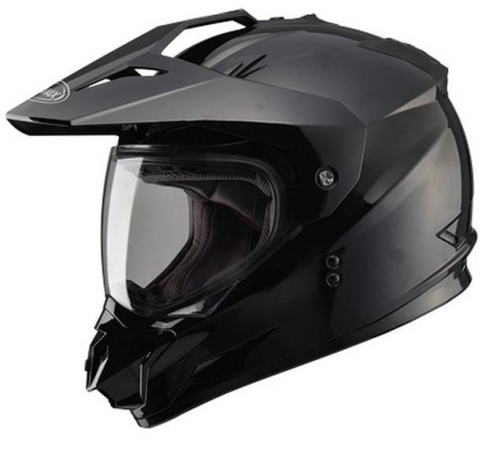 G-Max - G-Max GM11D Dual Sport Solid Helmet - G5115027 - Black - X-Large