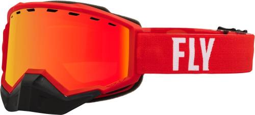 Fly Racing - Fly Racing Focus Goggles - 37-50085 - Red/White / Red Mirror Amber Lens - OSFM