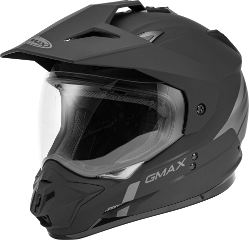 G-Max - G-Max GM11D Dual Sport Scud Helmet - G1113504 - Matte Black/Gray - Small