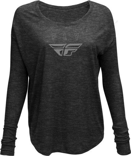 Fly Racing - Fly Racing Fly Logo Womens Long Sleeve - 356-4040M - Dark Gray Heather - Medium