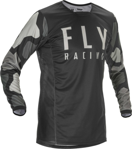 Fly Racing - Fly Racing Kinetic K221 Youth Jersey - 374-520YM - Black/Gray - Medium