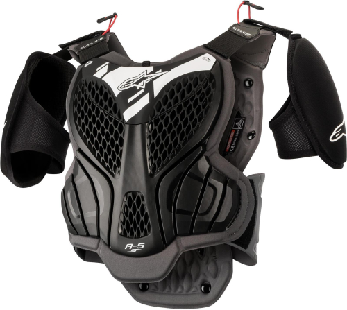 Alpinestars - Alpinestars A-5 Youth Body Armor - 6740518-105-L/X - Black/Cool Gray - Lg-XL