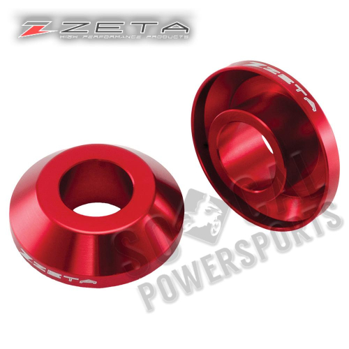 ZETA - ZETA Fast Rear Wheel Spacers - Red - ZE93-2102