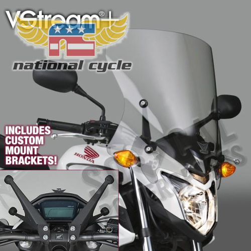 National Cycle - National Cycle VStream+ Windshield - 19.25in. - Light Tint - N20055